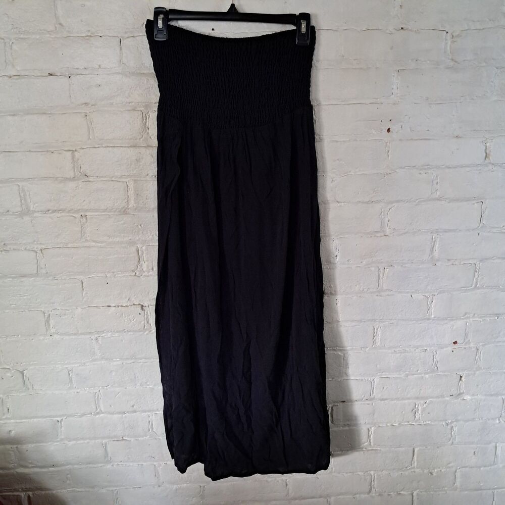 Wild Fable Black Dress Size Small Removable Straps Convert To Skirt High Slit